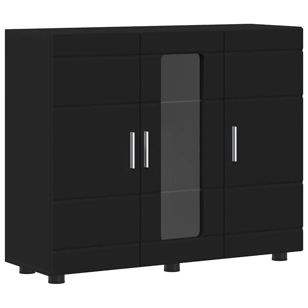 vidaXL Vi&eth;arsk&aacute;par Svartur 88,5 x 30,5 x 73 cm Samsettur vi&eth;ur