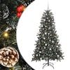 vidaXL Gervi j&oacute;latr&eacute; me&eth; 300 LED Gr&aelig;nn 180 cm PVC, plast og st&aacute;l