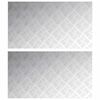 vidaXL Stigaplata R&eacute;tthyrningur 2 pcs Silfur 90 x 50 cm &Aacute;l