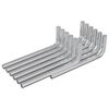 vidaXL Hex lyklasett 12 pcs Silfur 32 x 86 mm St&aacute;l