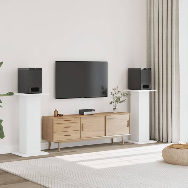 vidaXL H&aacute;talarastandar 2 stk 30x30x95 cm Hv&iacute;tir Samsettur Vi&eth;ur