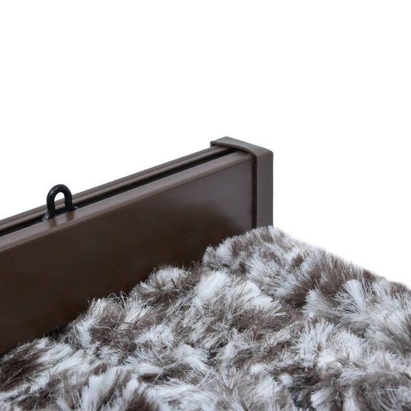 vidaXL Skord&yacute;ratjald Br&uacute;nt og Drapplita&eth; 56x185 cm &THORN;r&aelig;&eth;ir