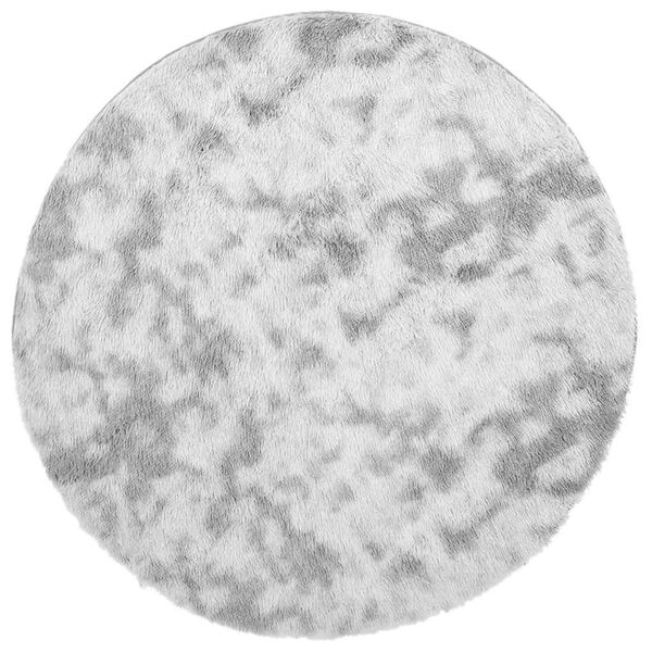 vidaXL R&yacute;jamotta me&eth; H&aacute;u Flosi NAVARRA Silfurgr&aacute;r 160x160 cm Polyester