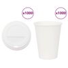 vidaXL Papp&iacute;rs kaffibollar me&eth; loki 1000 stk 12oz 300ml