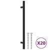 vidaXL Sk&aacute;pur Handf&ouml;ng 20 stk Svart 192 mm Ry&eth;fr&iacute;tt st&aacute;l