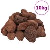 vidaXL Eldfjallabj&ouml;rg 10 kg Rau&eth;ur 5-8 cm