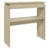 vidaXL Veggbor&eth; Sonoma Eik 80x30x80 cm Samsettur Vi&eth;ur