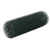 vidaXL H&aelig;nsnav&iacute;r St&aacute;lgir&eth;ing me&eth; PVC H&uacute;&eth; 10x0,5 m Gr&aelig;n