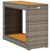 vidaXL Gar&eth;bor&eth; me&eth; Vi&eth;arpl&ouml;tu Gr&aacute;r 100x40x75 cm P&oacute;l&yacute;rattan