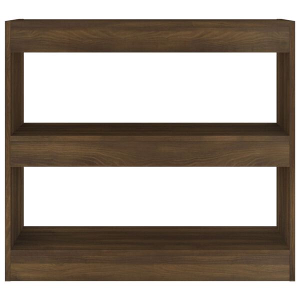 vidaXL B&oacute;kahilla/Skilr&uacute;m Br&uacute;n Eik 80x30x72 cm