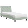 vidaXL R&uacute;m me&eth; D&yacute;nu Lj&oacute;sgr&aacute;r 90x190 cm Flauel