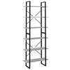 vidaXL H&aacute;r Sk&aacute;pur Gr&aacute;r Sonoma 80x30x210 cm Samsettur Vi&eth;ur
