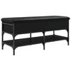 vidaXL Sk&oacute;bekkur Svartur 102x42x45 cm Samsettur Vi&eth;ur