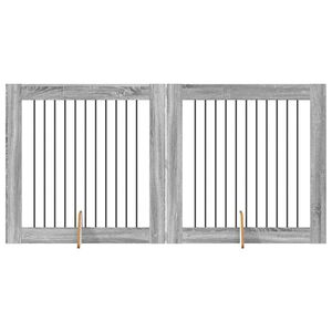 vidaXL Leikja fi&eth;rildi fyrir hunda 2 pcs Gr&aacute;r Sonoma 100 x 100 cm