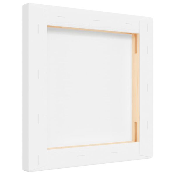 vidaXL Strekktir Strigar 12 stk. Hv&iacute;tt Efni og Gegnheil Fura