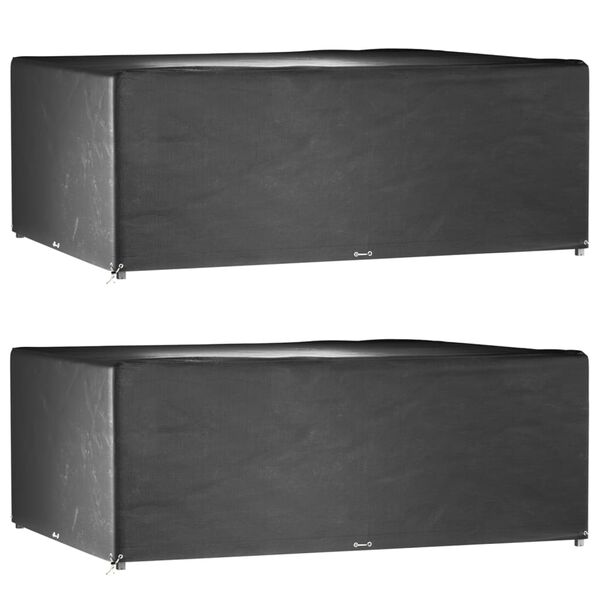 vidaXL Garðhúsgagnayfirbreiðslur 2stk. 16 Kósar 300x250x90cm Rétthyrnd