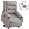 vidaXL Electric Stand up Recliner st&oacute;ll Cloud Grey Efni