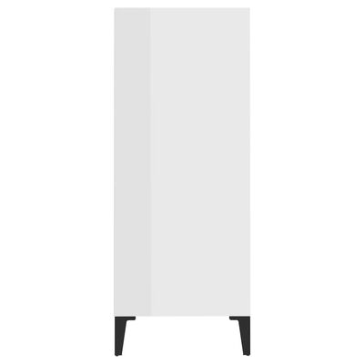806136 vidaXL Sideboard High Gloss White 57x35x90 cm Chipboard