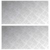 vidaXL Stigaplata R&eacute;tthyrningur 2 pcs Silfur 60 x 30 cm &Aacute;l