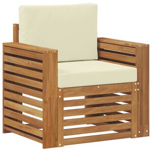 vidaXL &Uacute;ti s&oacute;fasett Solid Akas&iacute;uskei&eth; og P&oacute;lyester N&aacute;tt&uacute;rulegur