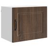 vidaXL Eldh&uacute;s sk&aacute;pur 2 pcs Br&uacute;nn eik 50 x 31 x 40 cm Samsettur vi&eth;ur
