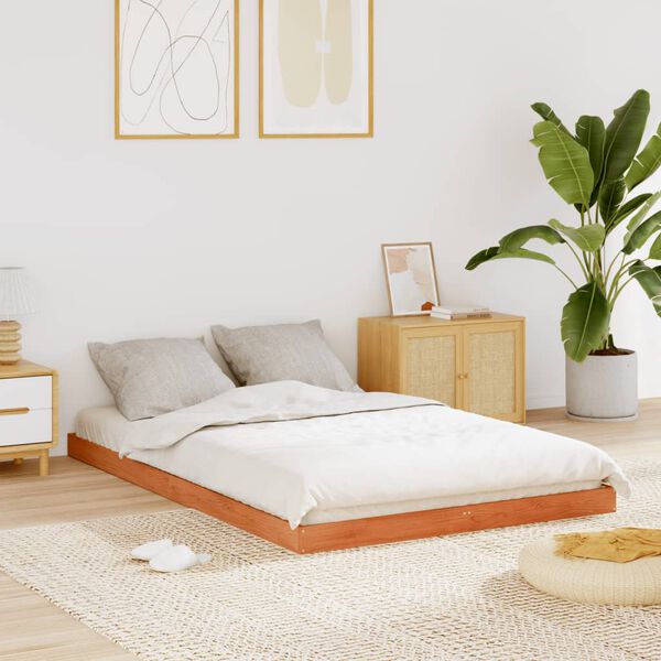 vidaXL R&uacute;mgrind Vaxbr&uacute;n 140x200 cm Gegnheil Fura