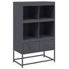 vidaXL H&aacute;r Skenkur Reykgr&aacute;r 68x39x111,5 cm St&aacute;l