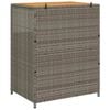 vidaXL Cabinet me&eth; hillu Gr&aacute;r 70 x 50 x 87 cm P&oacute;l&yacute;ester og Roly Rattan
