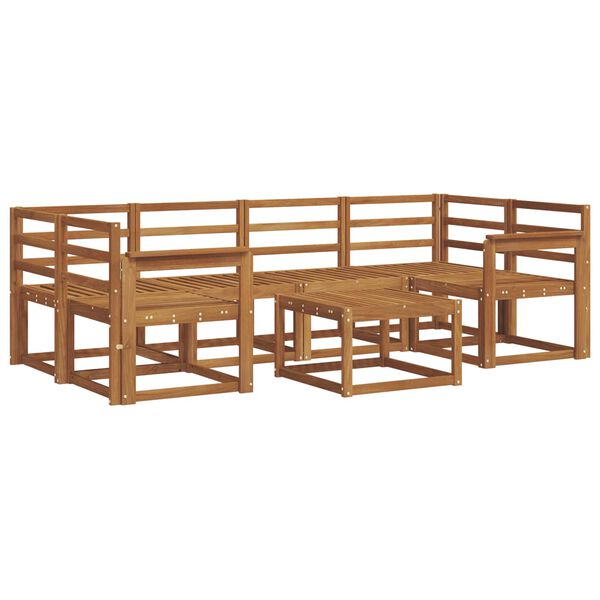 vidaXL &Uacute;ti s&oacute;fasett 7 pcs N&aacute;tt&uacute;rulegur Hrein akas&iacute;utr&eacute;