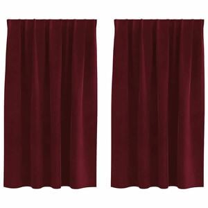vidaXL Myrkratj&ouml;ld 2 pcs V&iacute;nrau&eth;ur 140 x 140 cm Flauel