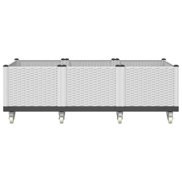 vidaXL Gr&oacute;&eth;urkassi me&eth; Hj&oacute;lum Hv&iacute;tur 150x80x54 cm PP