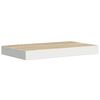 vidaXL Vegghengdar Hillur 4 stk. Eikarlitur & Hv&iacute;tur 40x23x3,8cm MDF