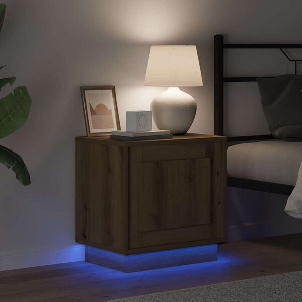 vidaXL Noat&ouml;flu sk&aacute;pur Artisan Eik 44 x 34,5 x 45 cm Samsettur vi&eth;ur