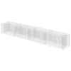 vidaXL Gabion Grj&oacute;tkassi Upph&aelig;kka&eth; Bl&oacute;maker S&iacute;nkh&uacute;&eth;a&eth; st&aacute;l 360x50x50cm