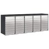 vidaXL R&uacute;llusk&aacute;pur fyrir 3 ruslatunnur Antras&iacute;t 340 x 77.5 x 115.5 cm
