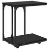 vidaXL Hli&eth;arbor&eth; Svartur Eik 50 x 35 x 55.5 cm Samsettur vi&eth;ur