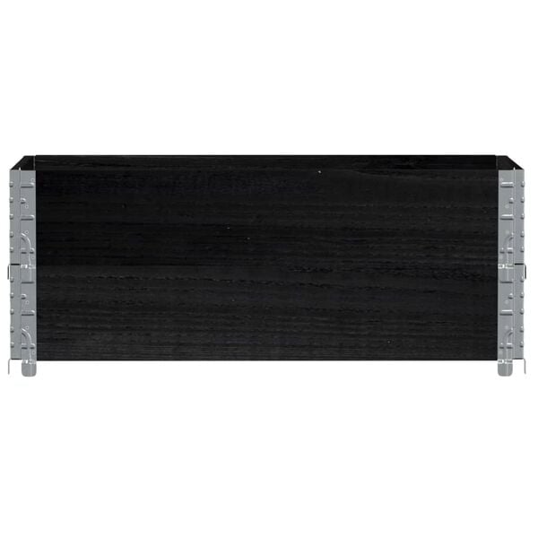 vidaXL Brettakragar 2 stk. Svartur 100x50 cm Gegnheil Fura