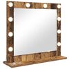 vidaXL Snyrtingarspegill R&eacute;tthyrningur Gamalt timbur 60 x 55 x 18 cm