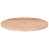 vidaXL Kringl&oacute;tt Bor&eth;plata &Oslash;50x1,5 cm &Oacute;me&eth;h&ouml;ndlu&eth; Gegnheil Eik