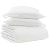 vidaXL Vetrar s&aelig;ng me&eth; kodda 3 pcs Hv&iacute;tt D&uacute;nfja&eth;rir