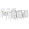 vidaXL Gar&eth;ur bor&eth;sett 7 pcs Hv&iacute;tur P&oacute;l&yacute;pr&oacute;p&yacute;len