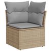 vidaXL Garðsófa sett 7 pcs Drapplitaður pólýrattan