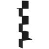 vidaXL Vegghornhilla 32x32x127,5 cm Svartur Samsettur Vi&eth;ur