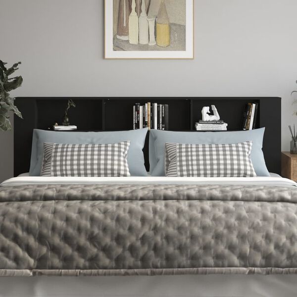 vidaXL H&ouml;f&eth;agaflssk&aacute;pur Svartur 220x18,5x104,5 cm