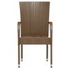 vidaXL 3ja garðborðstofusett Poly Rattan Brown
