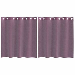 vidaXL Voile Gluggatj&ouml;ld me&eth; Grommets 2 stk Fj&oacute;lubl&aacute;r 140x140 cm