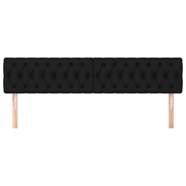 vidaXL H&ouml;fu&eth;gaflar Svart 200x7x78/88 cm Efni