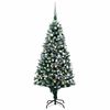 vidaXL Gervij&oacute;latr&eacute; me&eth; LED og k&uacute;lusetti og k&ouml;nglum 180 cm