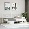 vidaXL Daybed me&eth; r&uacute;llu &aacute;n d&yacute;nu Hv&iacute;tt 90x190 cm St&aacute;l
