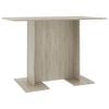 vidaXL Bor&eth;stofubor&eth; Sonoma Eikarlitur 110x60x75 cm Samsettur Vi&eth;ur